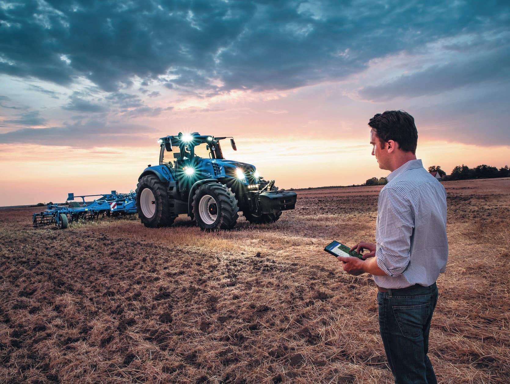 New Holland FieldOps Dashboard auf Tablet