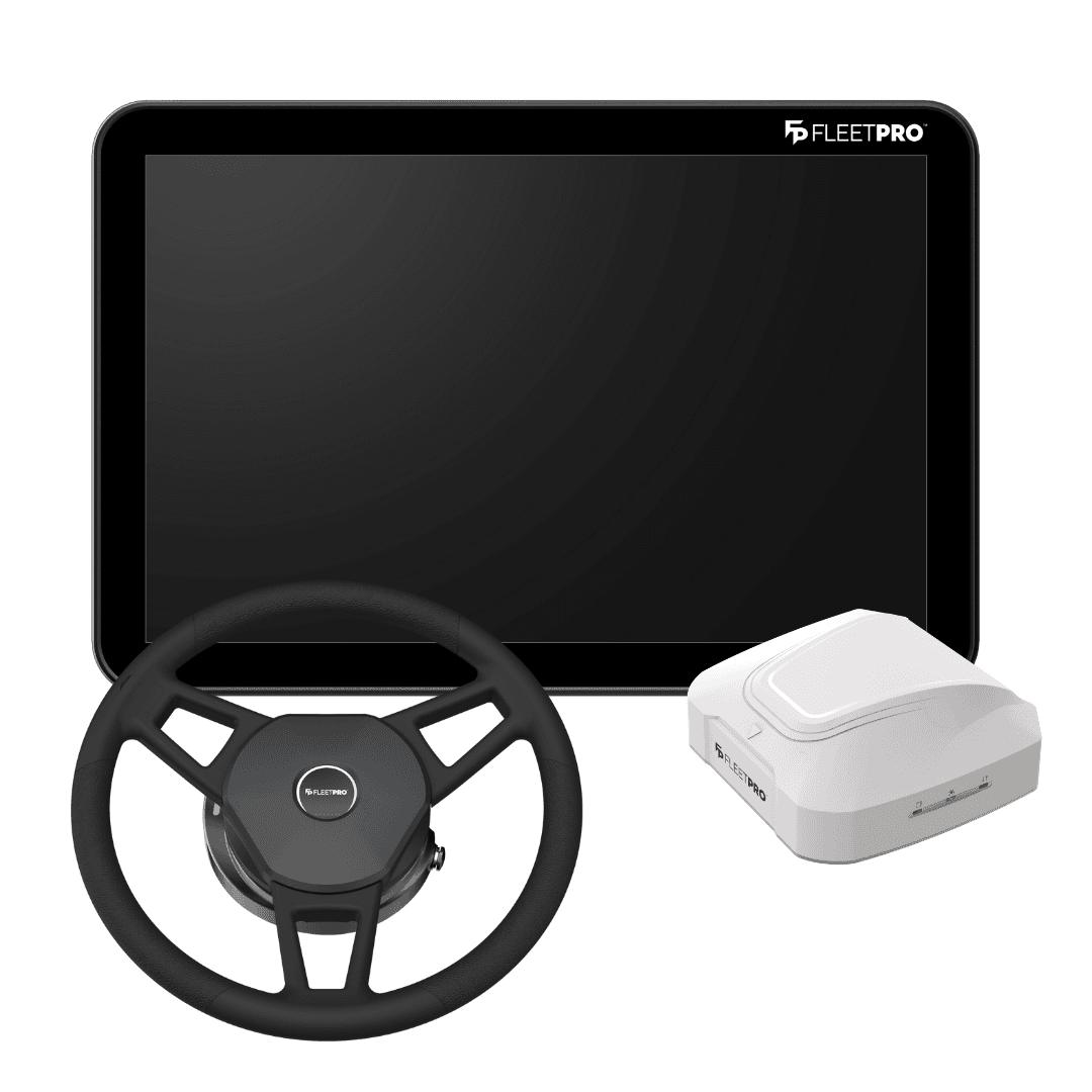 FLEETPRO Display, P5 Empfänger und elektrischer Lenkradmotor