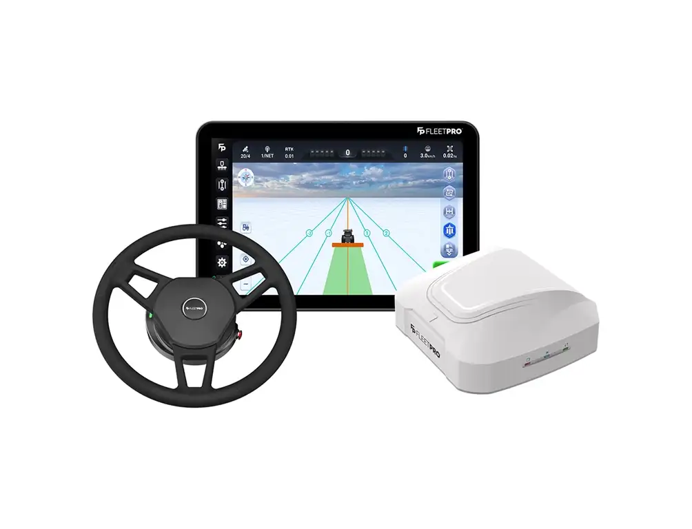 FLEETPRO Spurführungs-Kit: Display, Empfänger und Lenkkomponenten